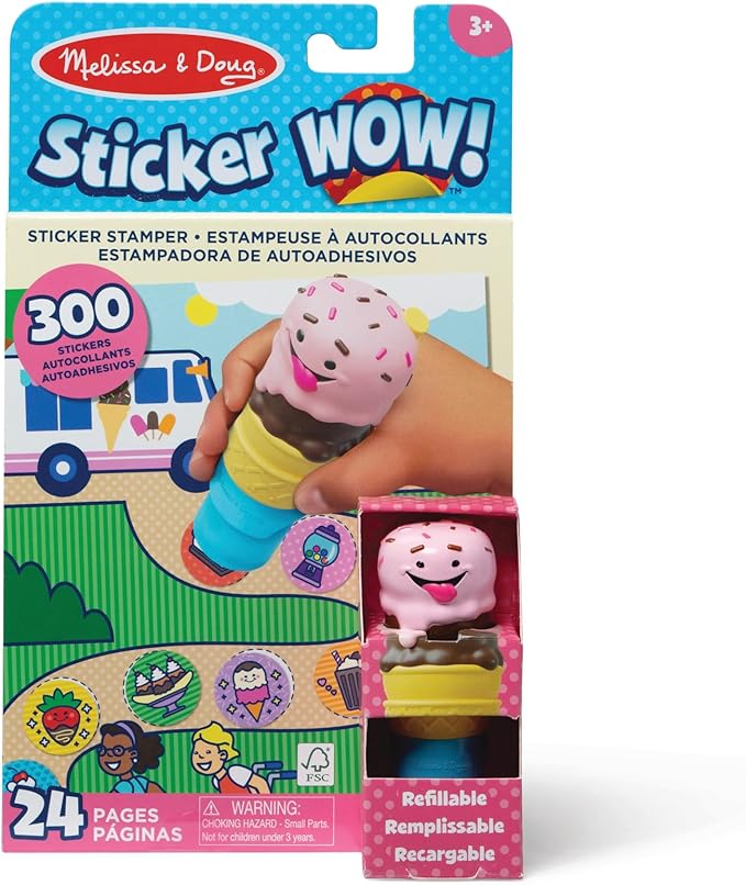 Melissa & Doug Sticker Wow Sticker Stamper and Activity Pad Ice Cream Melissa & Doug Yallatoys