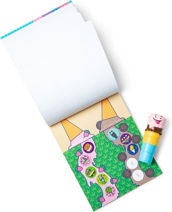 Melissa & Doug Sticker Wow Sticker Stamper and Activity Pad Ice Cream Melissa & Doug Yallatoys