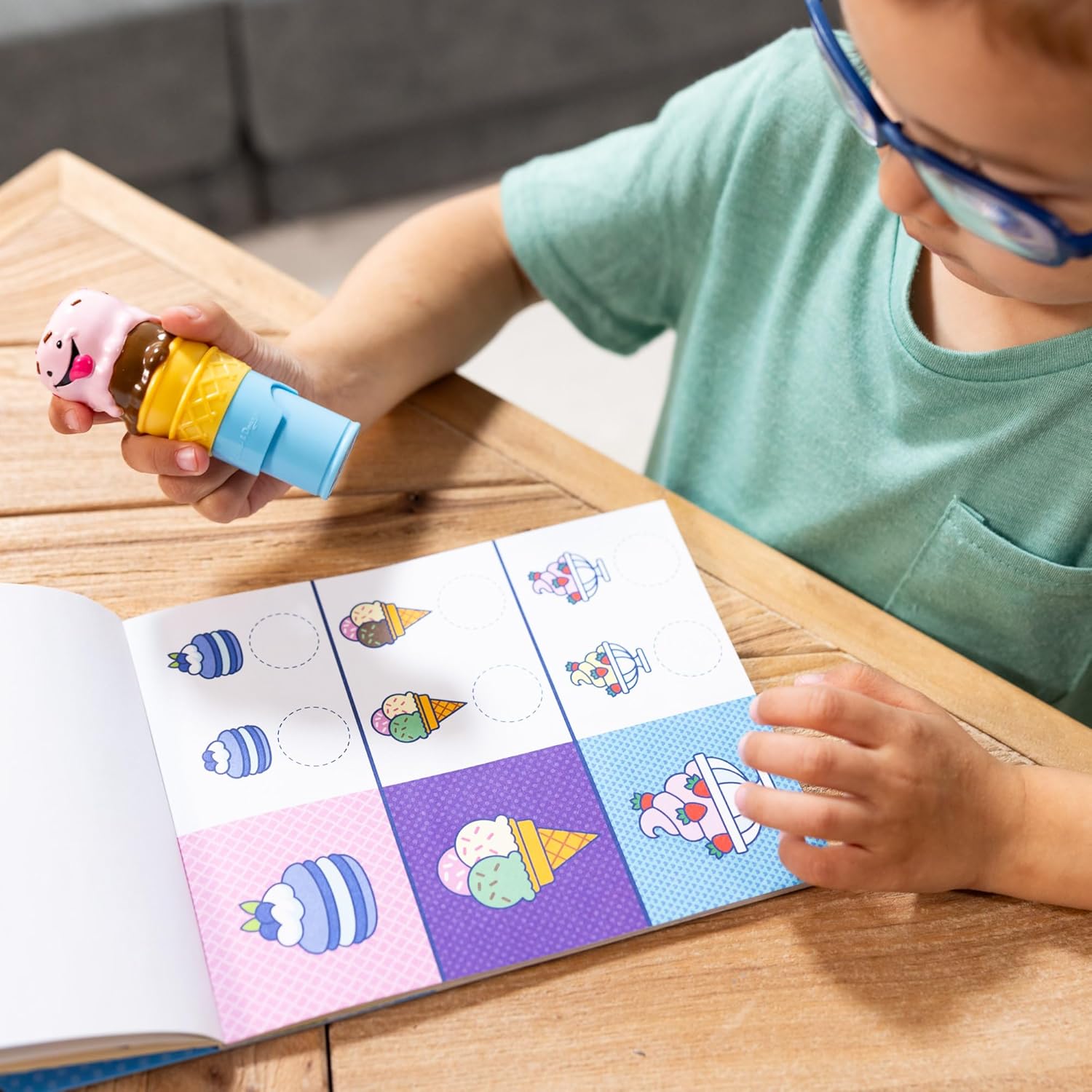 Melissa & Doug Sticker Wow Sticker Stamper and Activity Pad Ice Cream Melissa & Doug Yallatoys