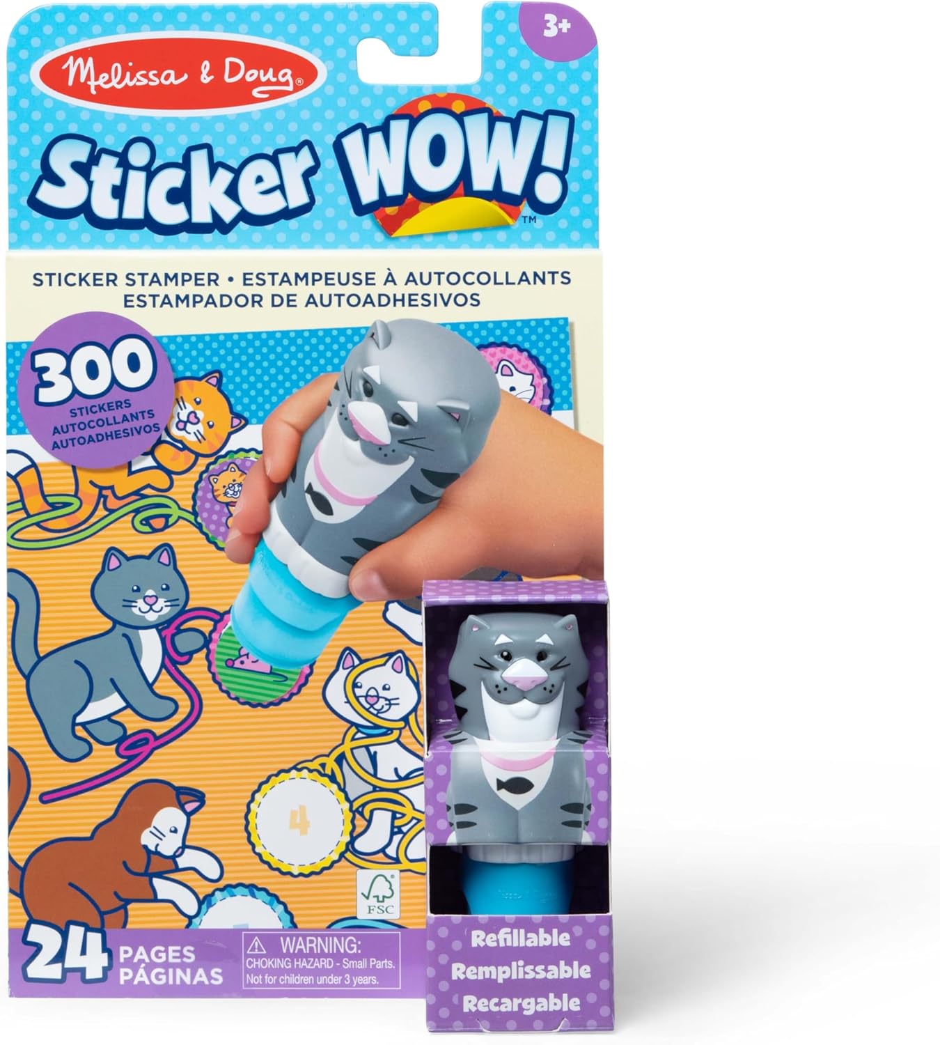 Melissa & Doug Sticker Wow Sticker Stamper and Activity Pad Cat Melissa & Doug Yallatoys