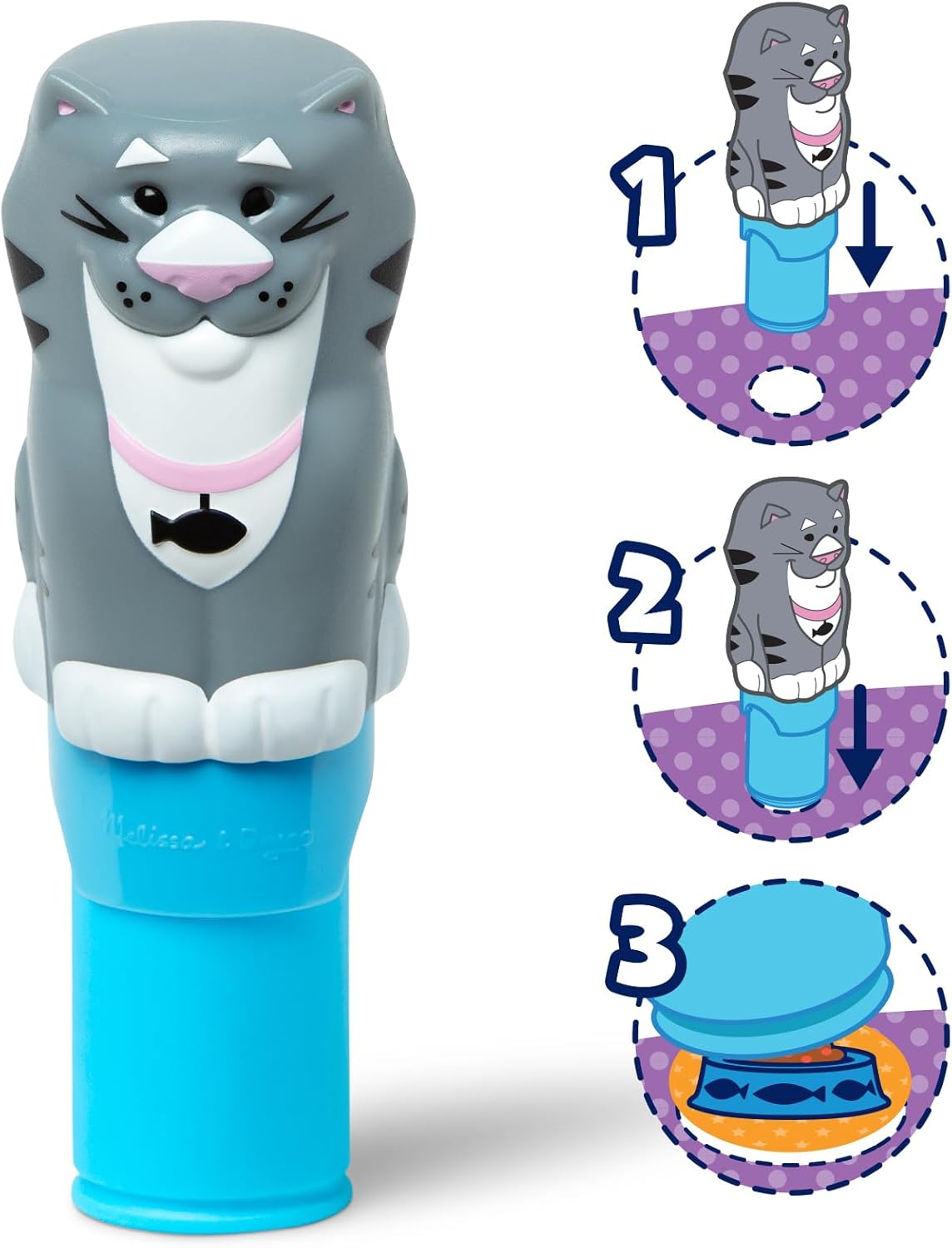 Melissa & Doug Sticker Wow Sticker Stamper and Activity Pad Cat Melissa & Doug Yallatoys