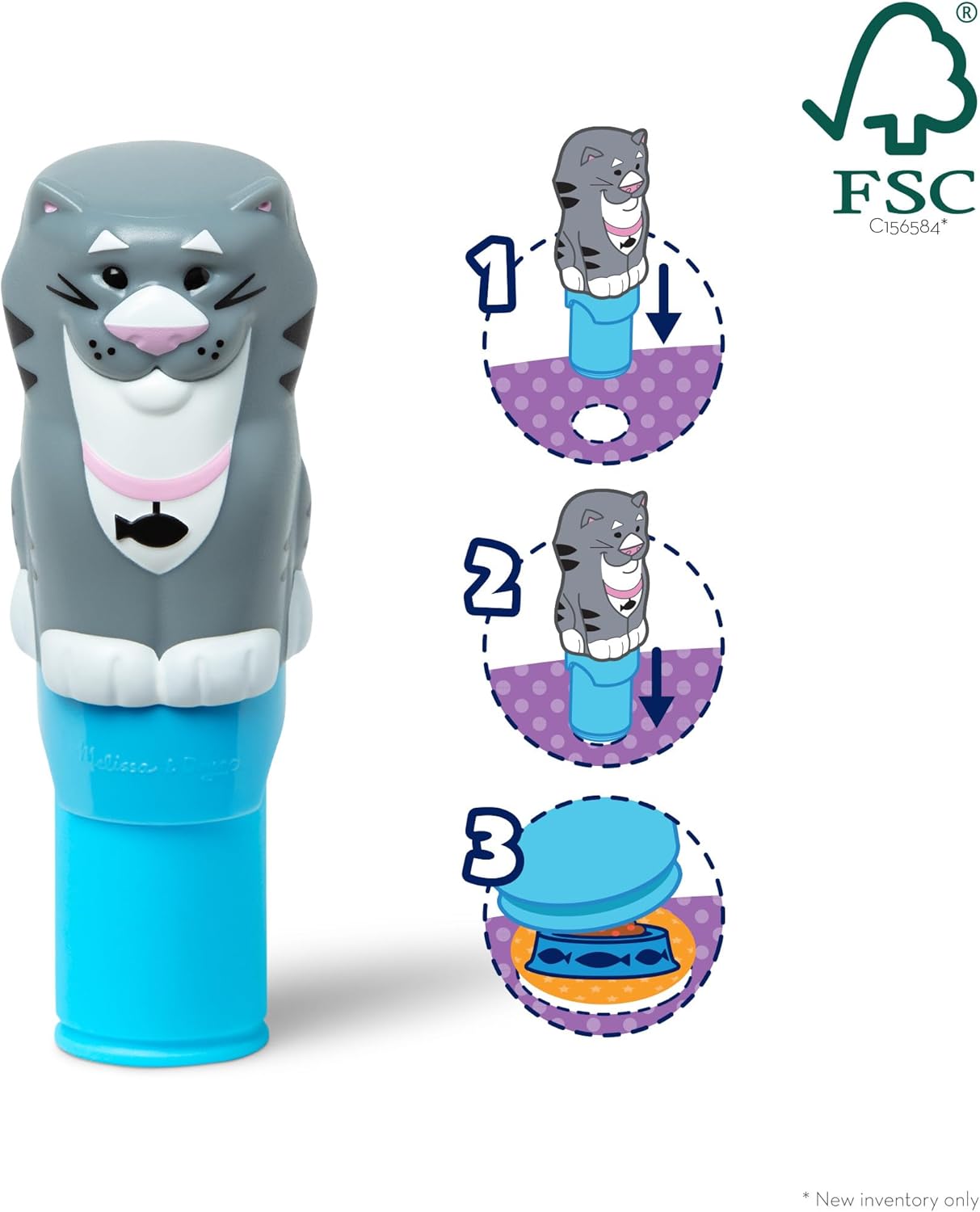 Melissa & Doug Sticker Wow Sticker Stamper and Activity Pad Cat Melissa & Doug Yallatoys