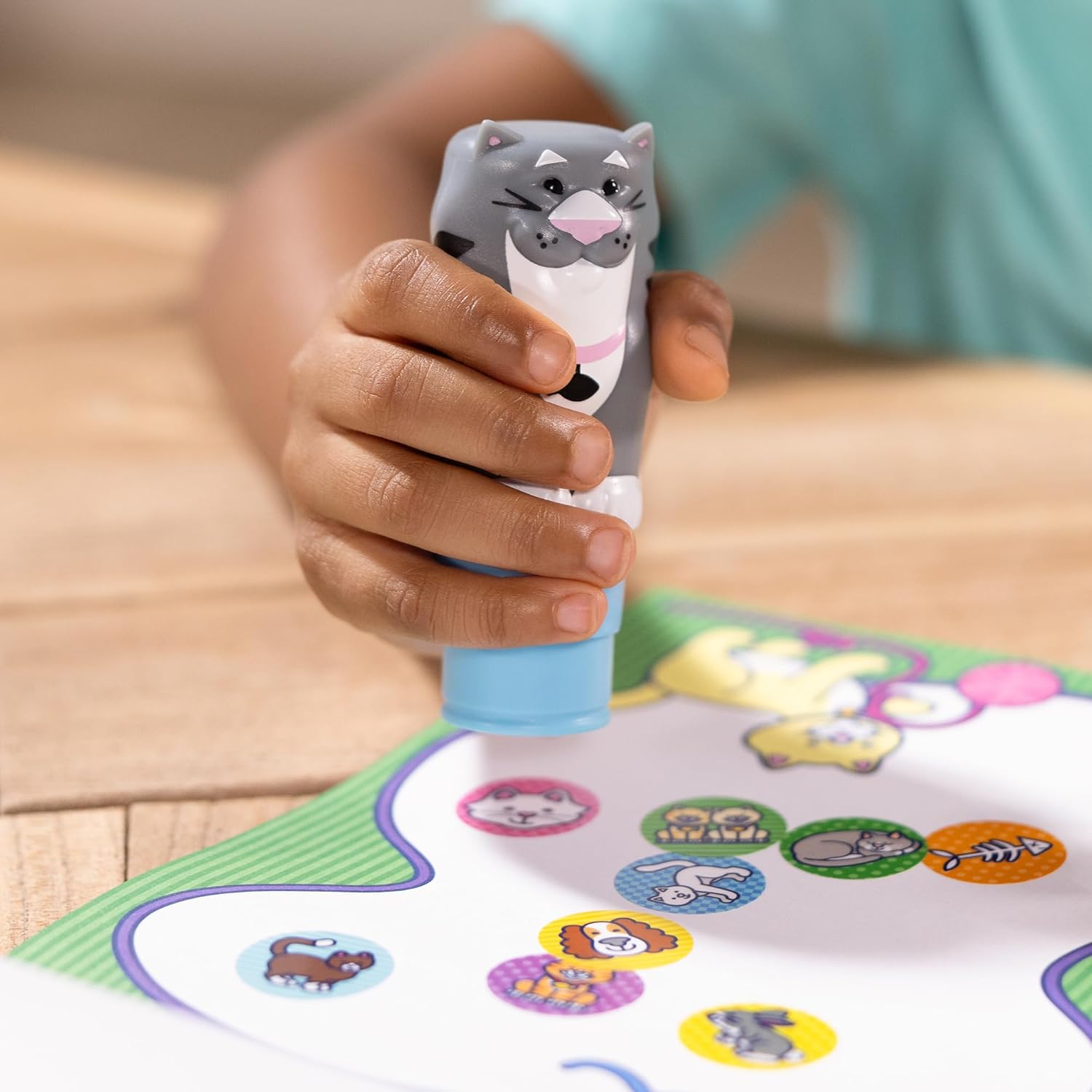 Melissa & Doug Sticker Wow Sticker Stamper and Activity Pad Cat Melissa & Doug Yallatoys