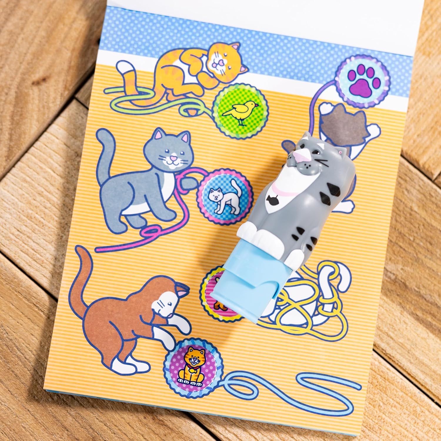 Melissa & Doug Sticker Wow Sticker Stamper and Activity Pad Cat Melissa & Doug Yallatoys