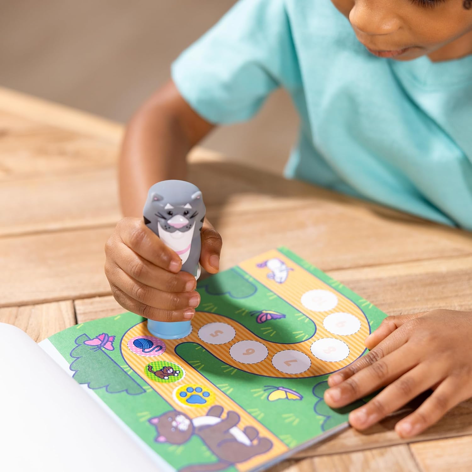 Melissa & Doug Sticker Wow Sticker Stamper and Activity Pad Cat Melissa & Doug Yallatoys