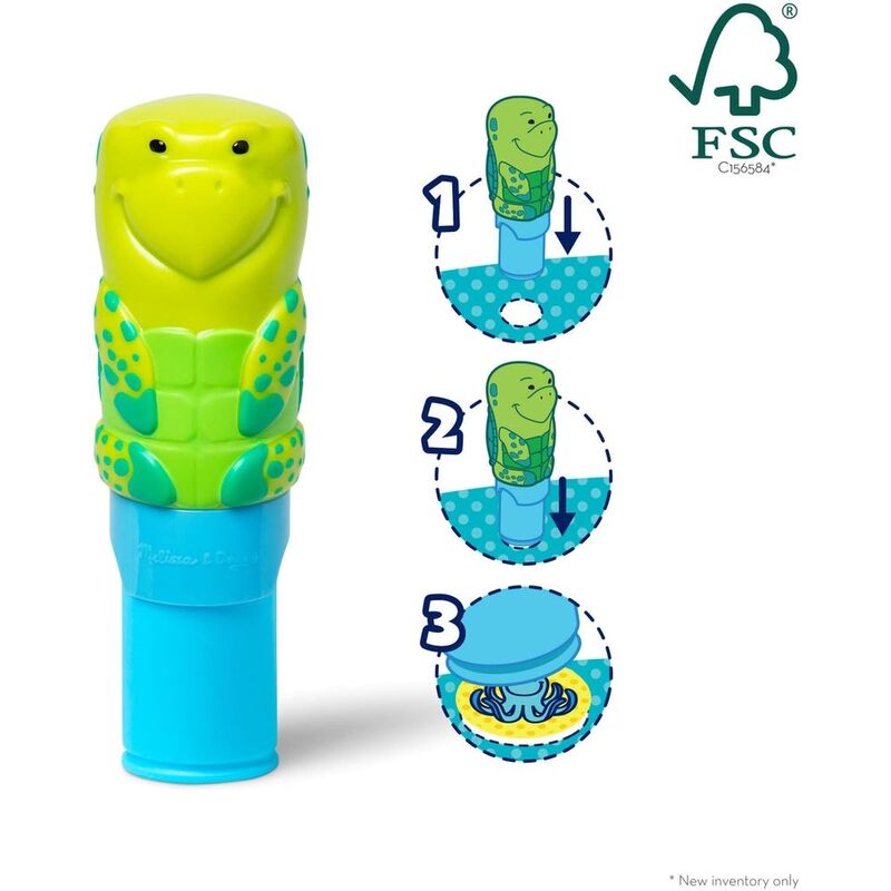 Melissa & Doug Sticker Wow Sticker Stamper and Activity Pad Turtle Melissa & Doug Yallatoys