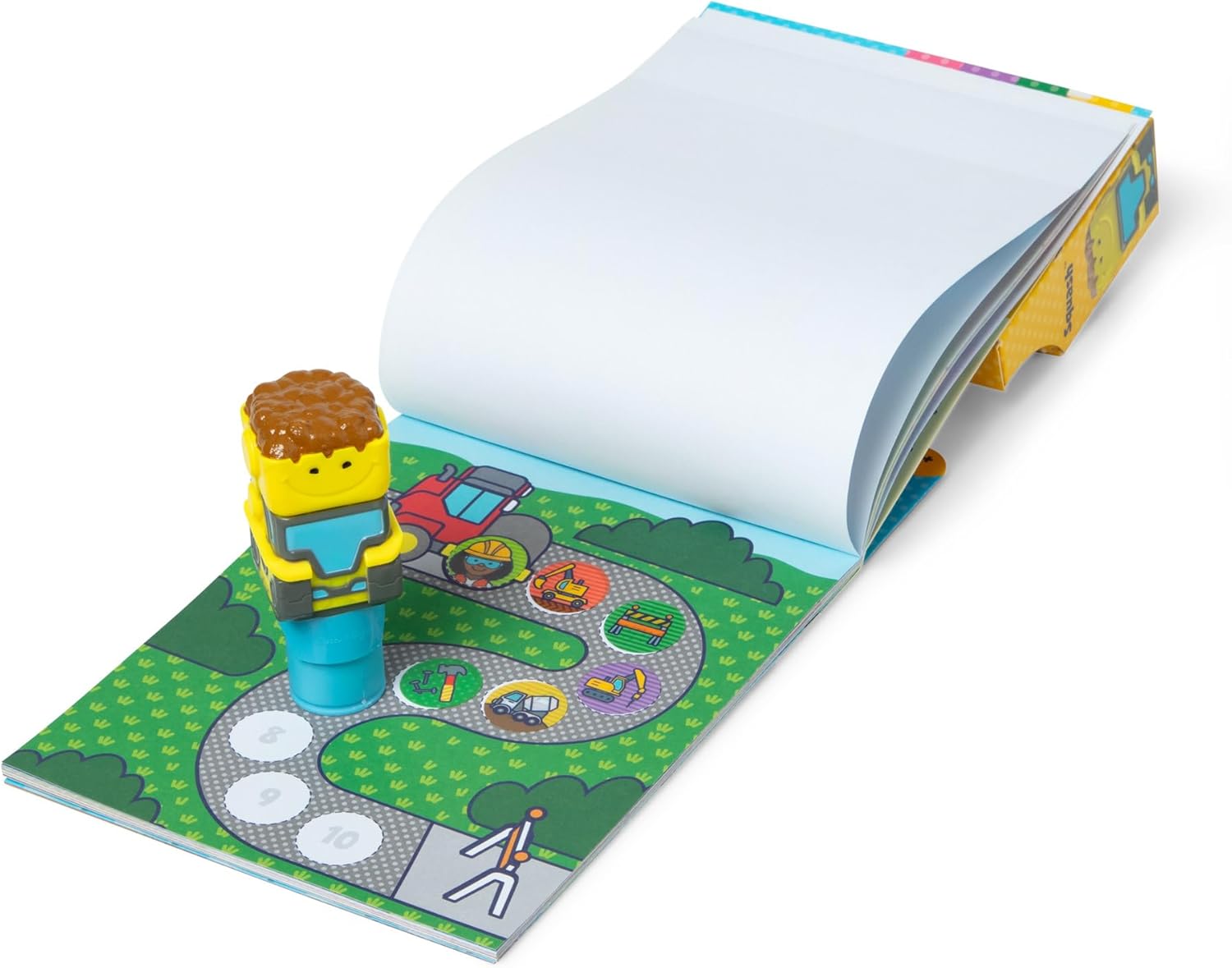 Melissa & Doug Sticker Wow Sticker Stamper and Activity Pad Construction Melissa & Doug Yallatoys