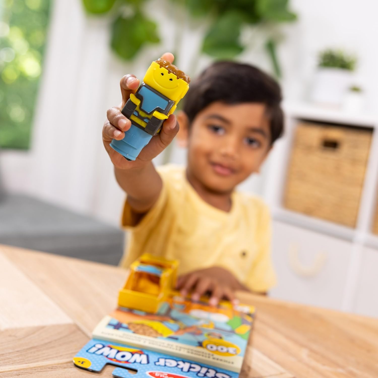 Melissa & Doug Sticker Wow Sticker Stamper and Activity Pad Construction Melissa & Doug Yallatoys