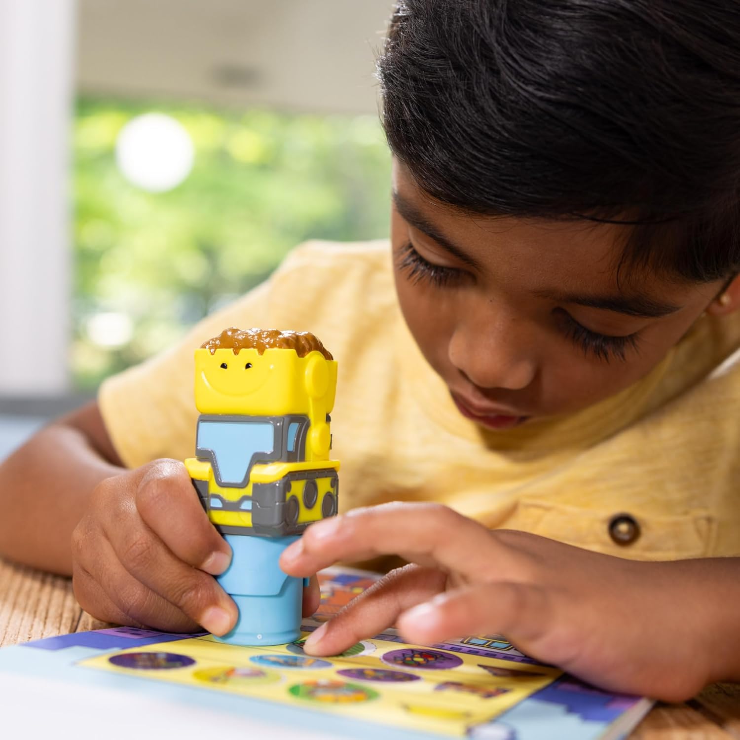 Melissa & Doug Sticker Wow Sticker Stamper and Activity Pad Construction Melissa & Doug Yallatoys