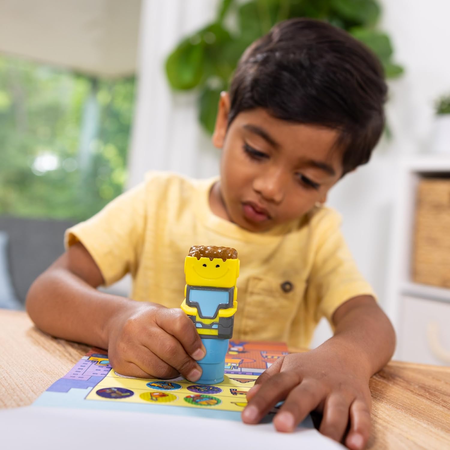 Melissa & Doug Sticker Wow Sticker Stamper and Activity Pad Construction Melissa & Doug Yallatoys