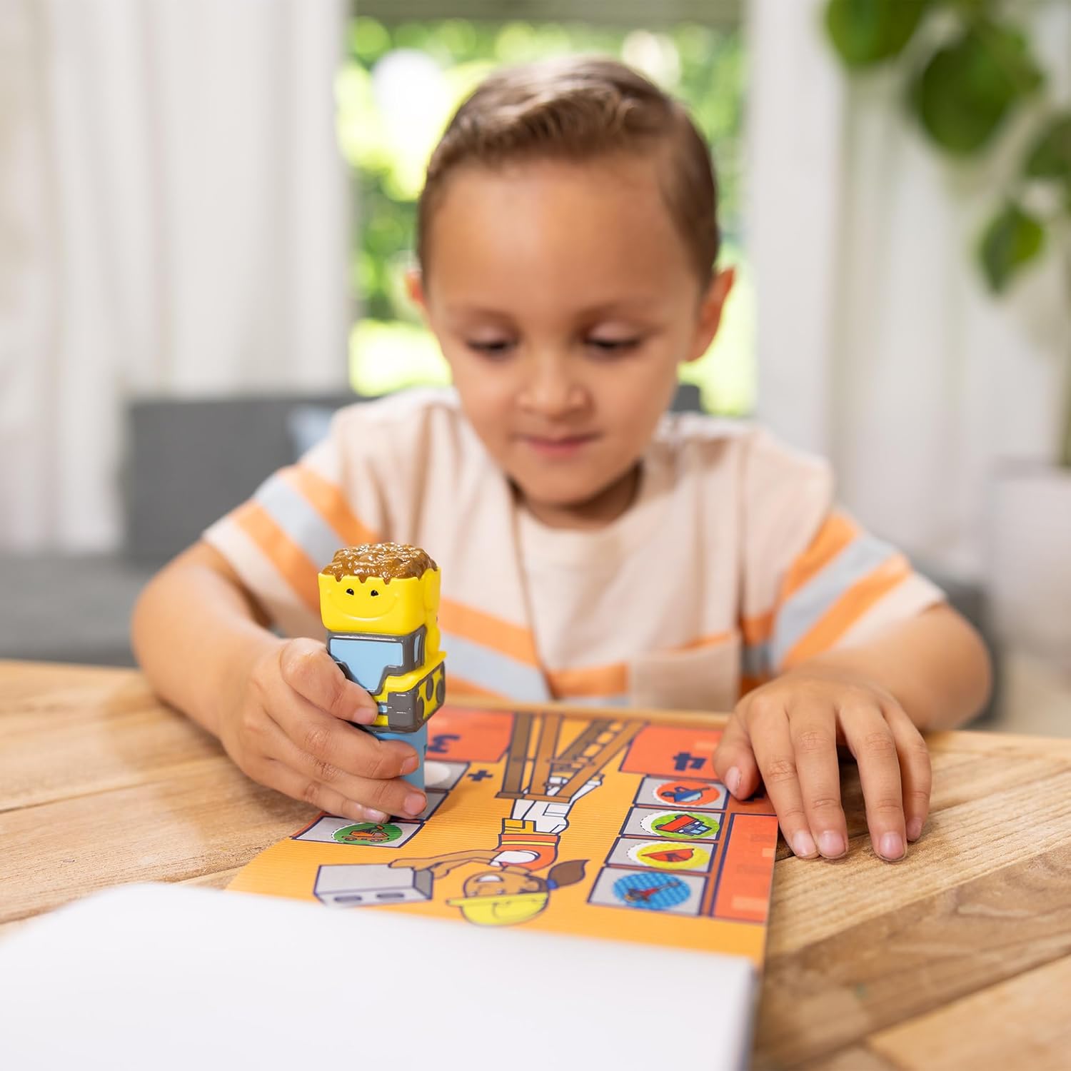 Melissa & Doug Sticker Wow Sticker Stamper and Activity Pad Construction Melissa & Doug Yallatoys