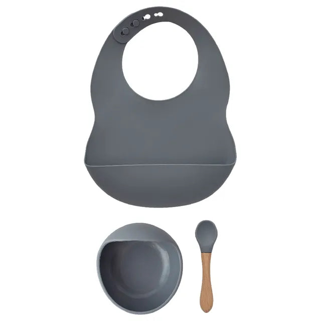 Milk It Baby Berry Blue Bib and Bowl Set