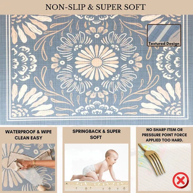 Milk It Baby Boho Azure And Modern Leaf Reversible