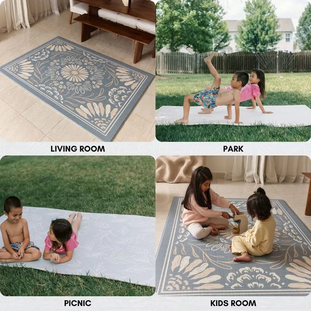 Milk It Baby Boho Azure And Modern Leaf Reversible