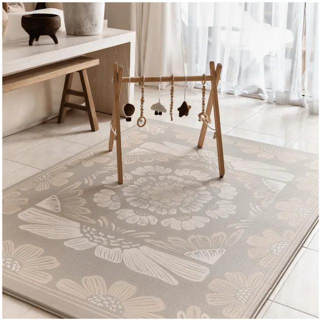 Milk It Baby Boho Bloom and Beige Leaf Playmat