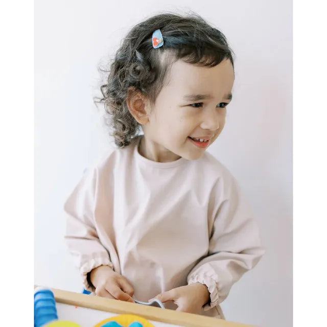 Milk It Baby Sleeved Bib Coral Pink