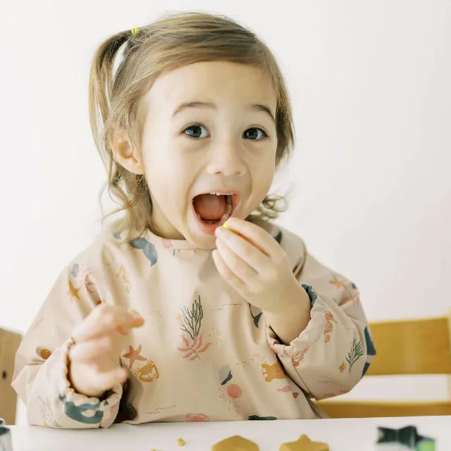 Milk It Baby Sleeved Bib Ocean Friends