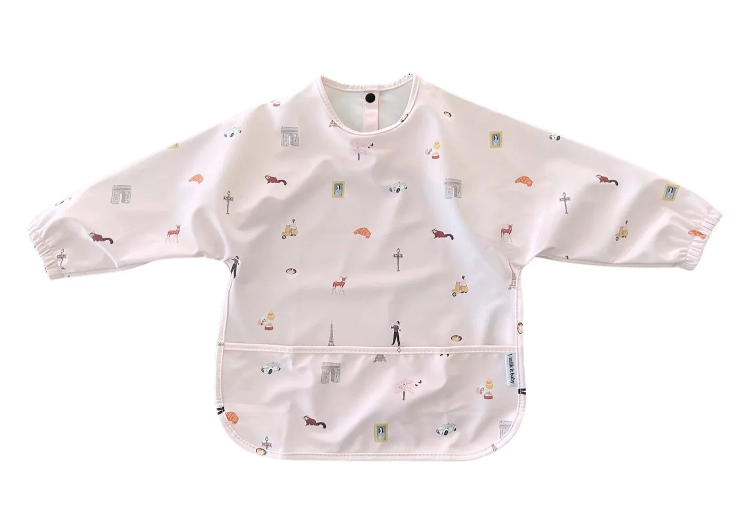 Milk It Baby Sleeved Bib Paris City Small