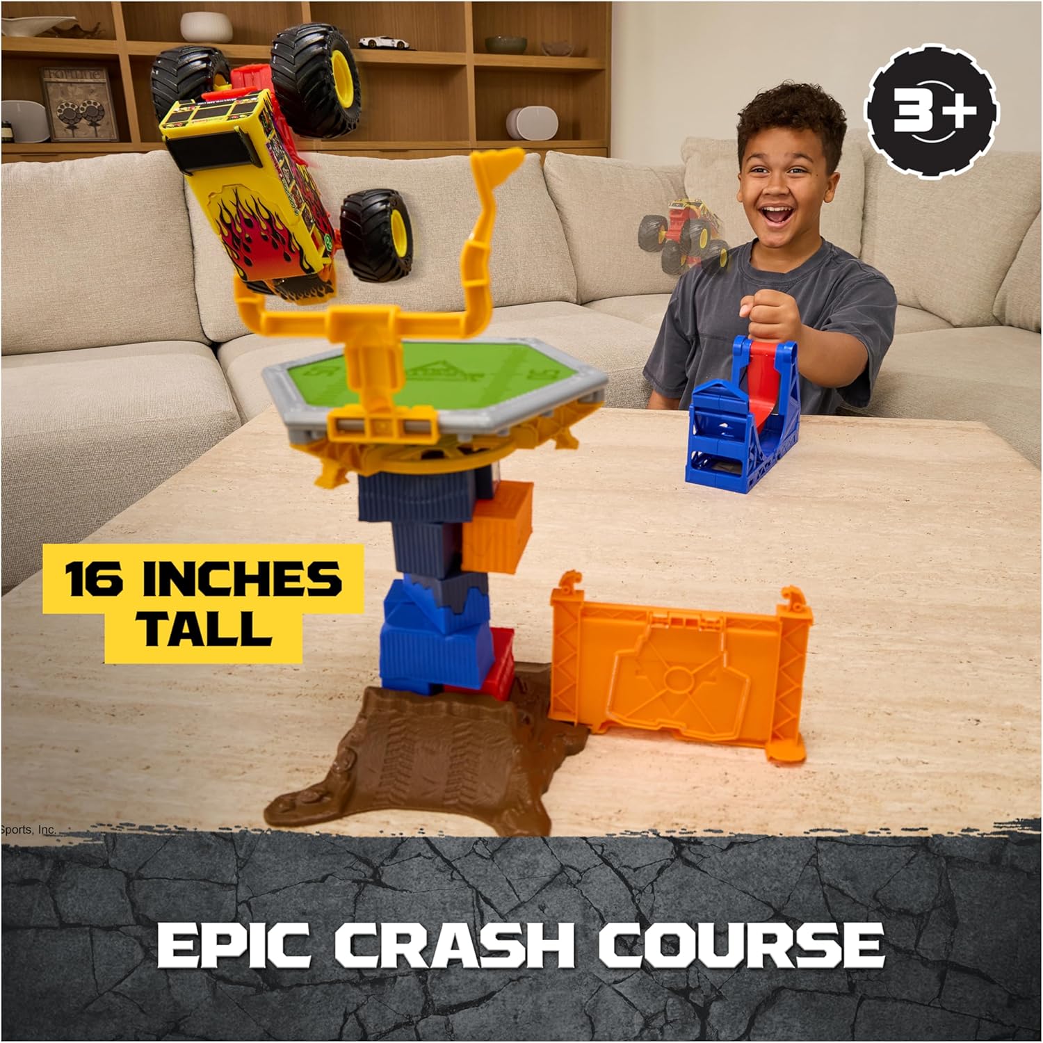 Monster Jam Smash & Bash Playset Classroom Crusher Crash Course Monster Jam Yallatoys