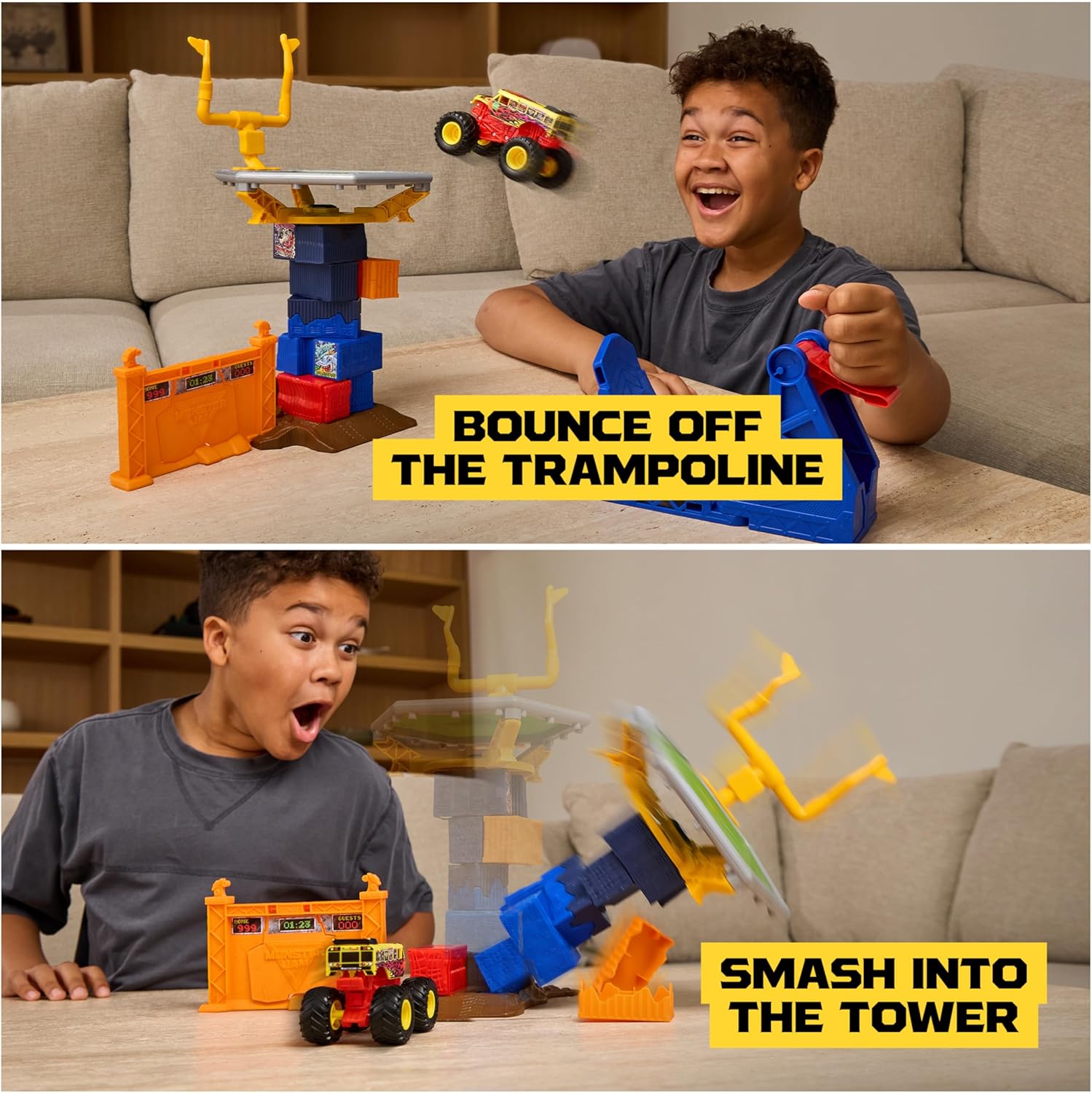 Monster Jam Smash & Bash Playset Classroom Crusher Crash Course Monster Jam Yallatoys