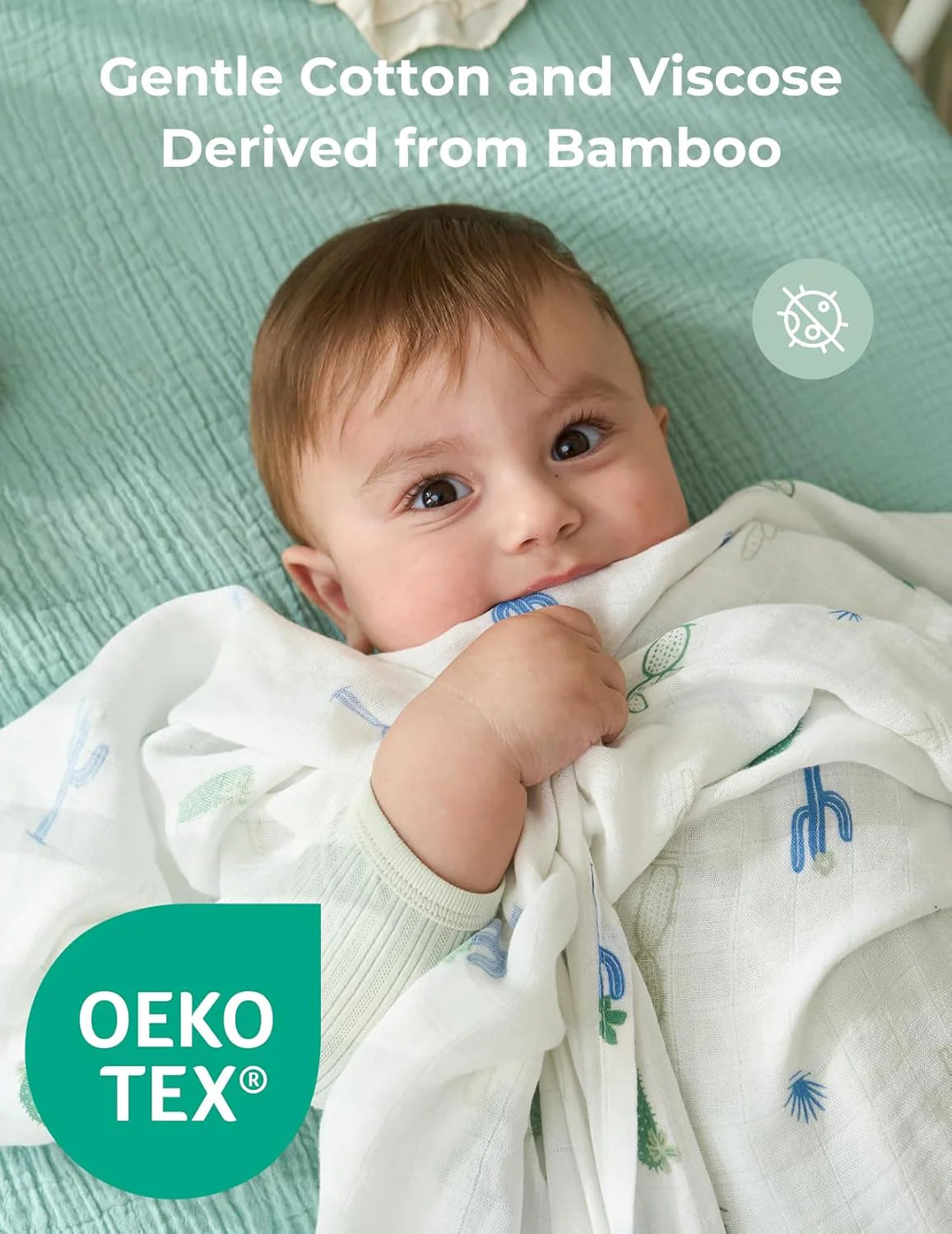 Momcozy Muslin Swaddle Blankets - Bravery Pack of 4