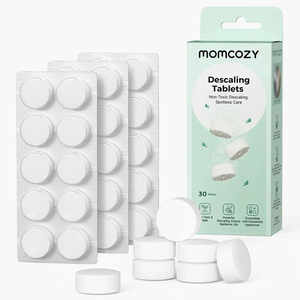 أقراص إزالة الترسبات من Momcozy متوافقة مع غسالة زجاجات الأطفال KleanPal Pro - 30 قرصًا
