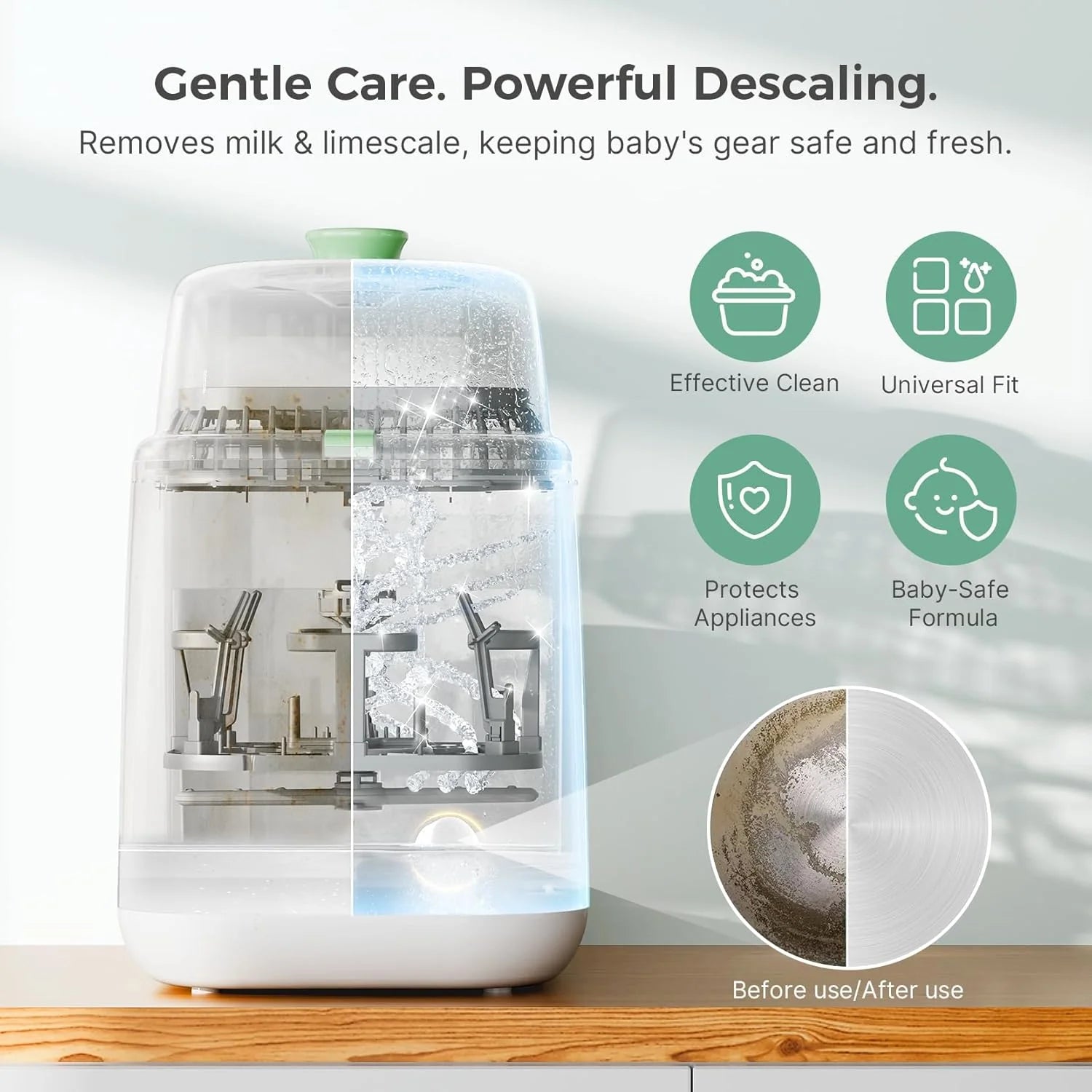 أقراص إزالة الترسبات من Momcozy متوافقة مع غسالة زجاجات الأطفال KleanPal Pro - 30 قرصًا