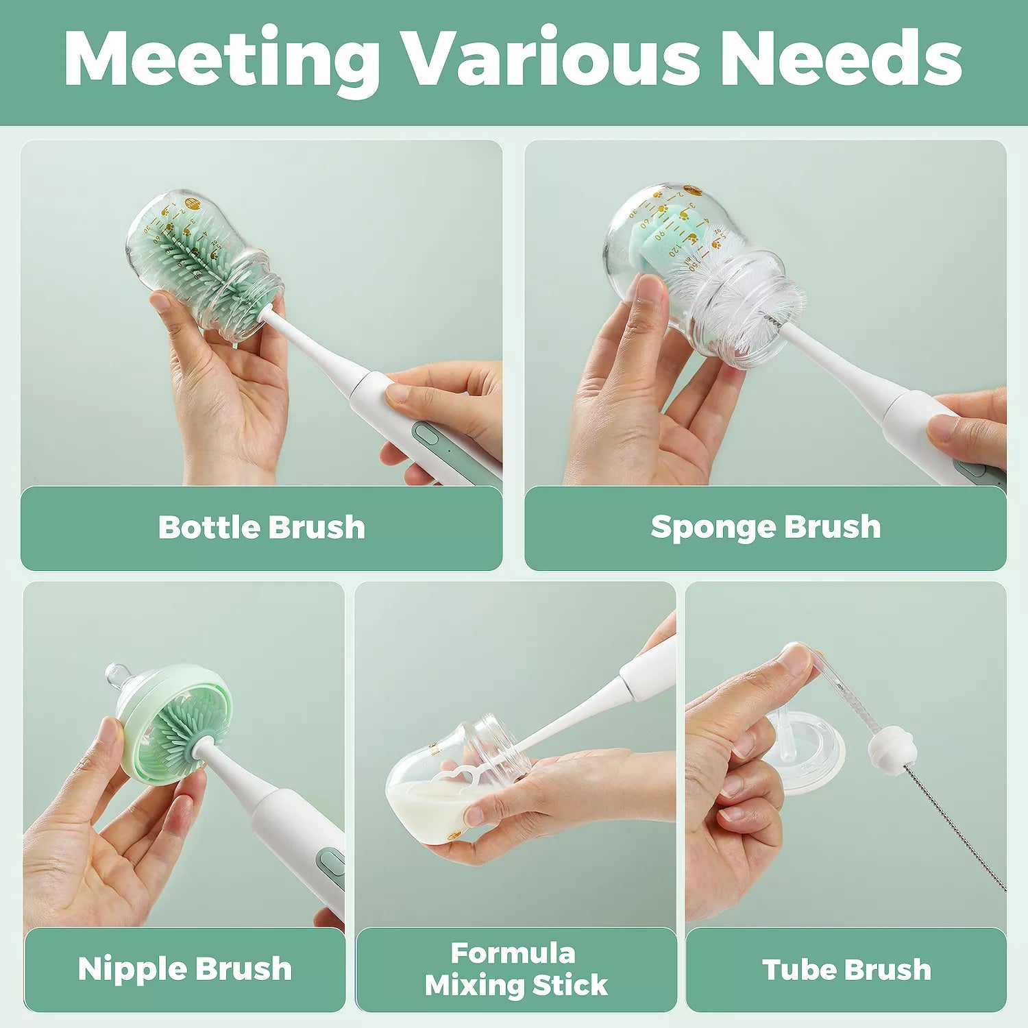 Momcozy 7-in-1 Portable Electric Bottle Brush