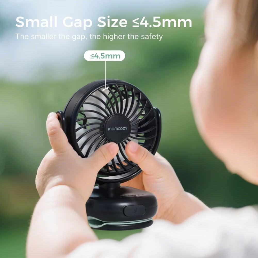 Momcozy Clip On Stroller Fan Black
