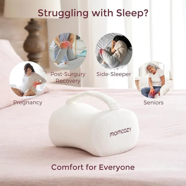 Momcozy Knee Pillow for Side Sleepers White