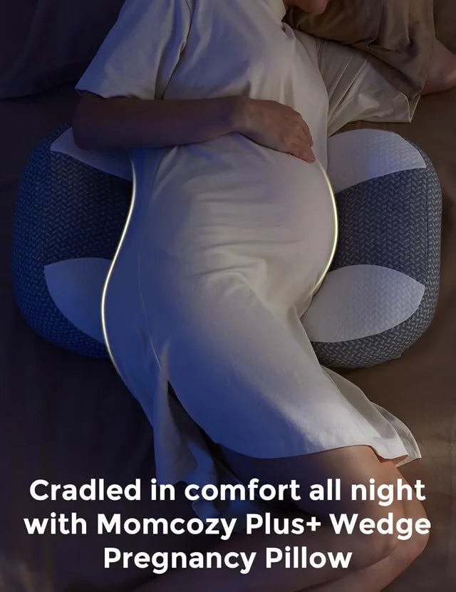 وسادة الحمل Momcozy Plus على شكل W - رمادي وأبيض