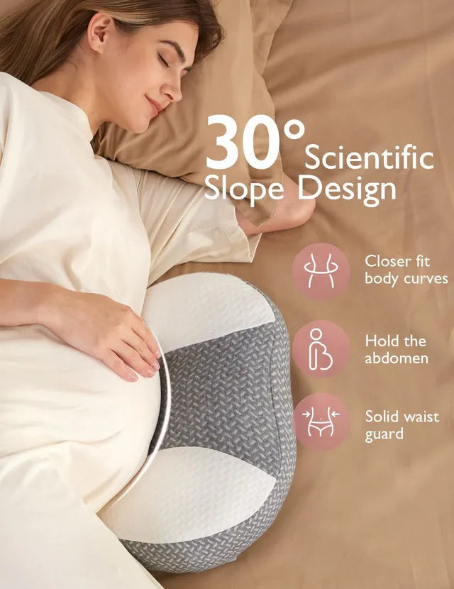 وسادة الحمل Momcozy Plus على شكل W - رمادي وأبيض