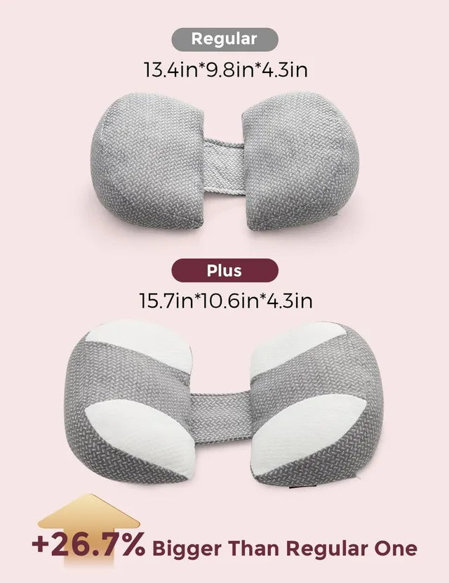 وسادة الحمل Momcozy Plus على شكل W - رمادي وأبيض