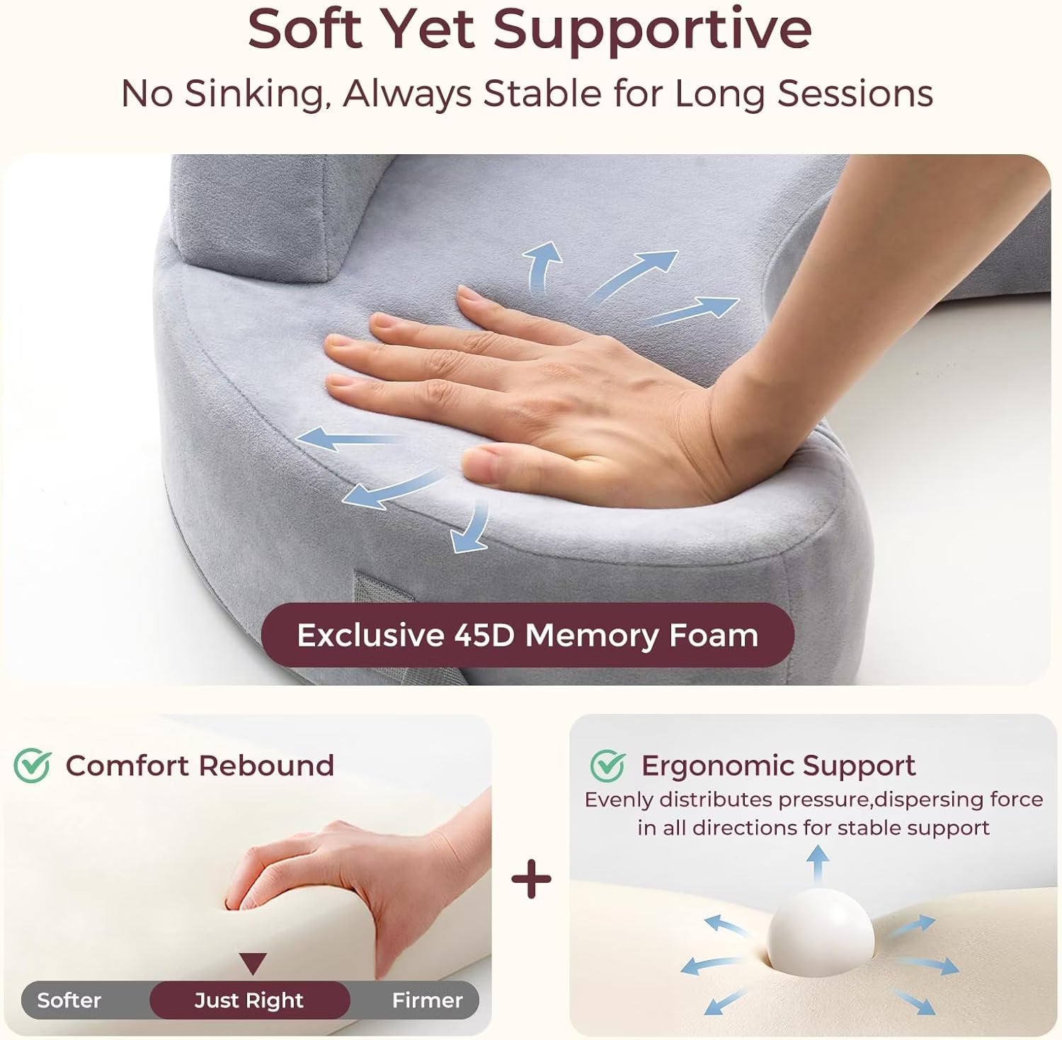 Momcozy CozyPro Nursing Pillow-Grey
