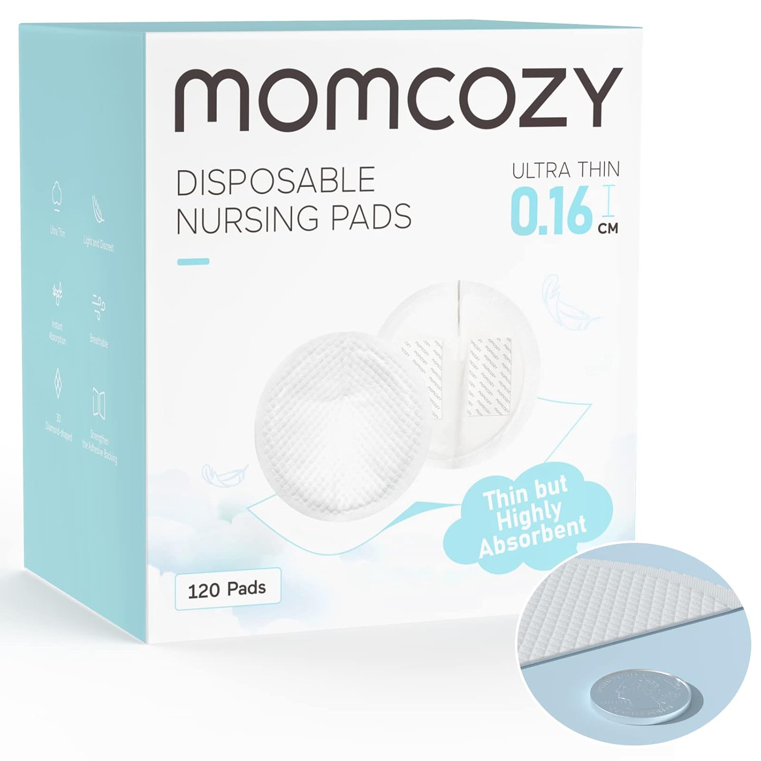 Momcozy Ultra Thin Disposable 120 Nursing Pads Momcozy Yallatoys