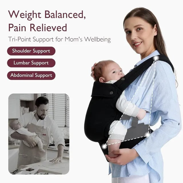Momcozy Baby Carrier Black Yallamomz Yallatoys