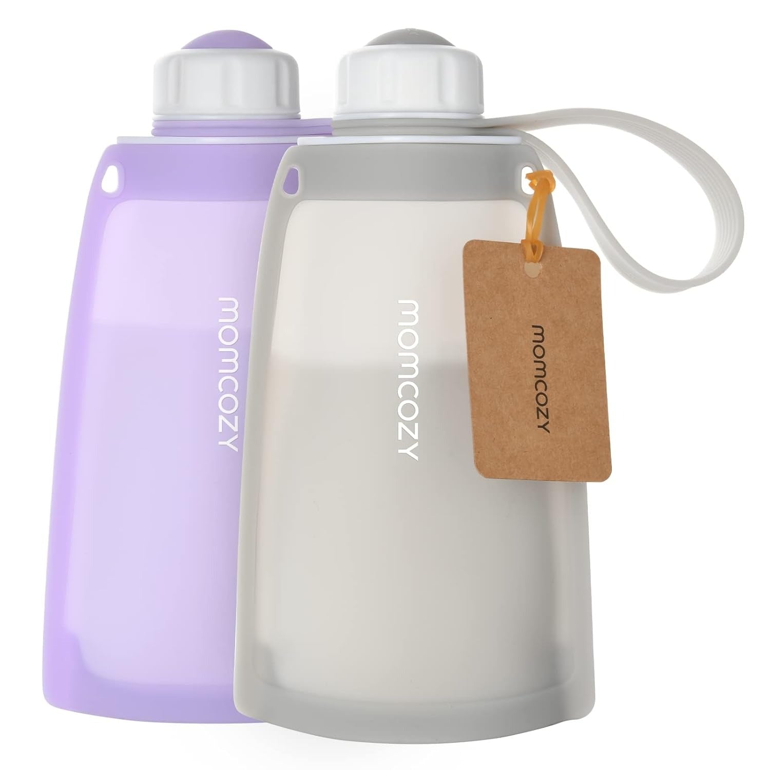 Momcozy Silicone Milk Storage Bags 2pcs Purple And Grey Momcozy Yallatoys