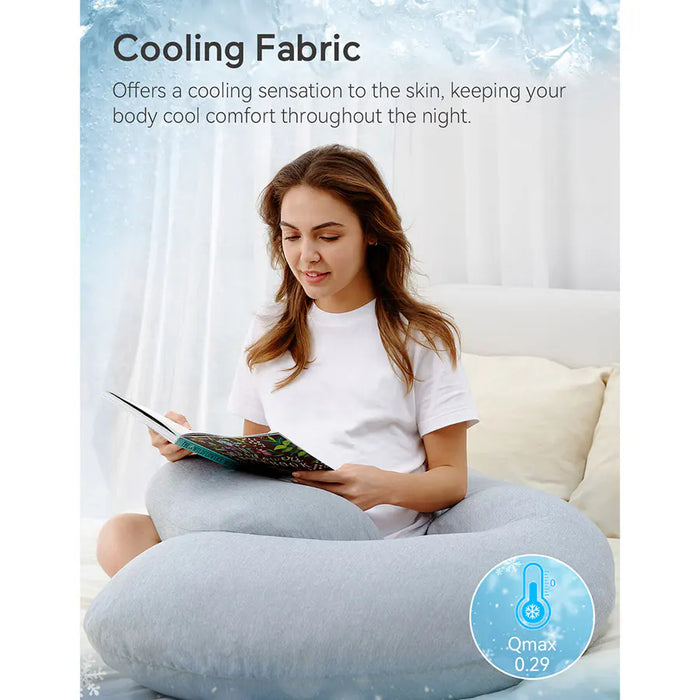 Momcozy U Shaped Cooling Fabric Pregnancy Pillow Momcozy Yallatoys