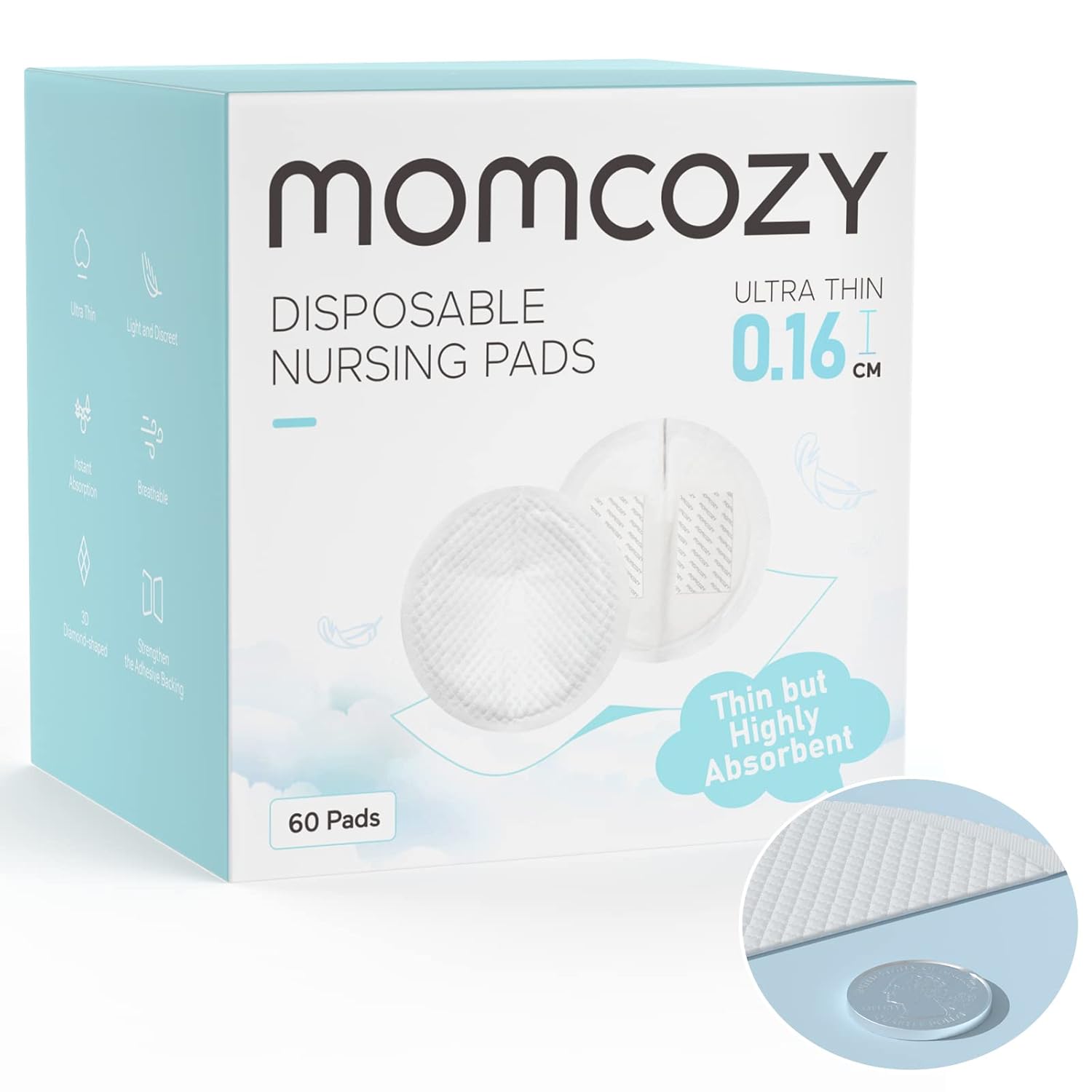 Momcozy Ultra Thin Disposable 60 Nursing Pads Momcozy Yallatoys
