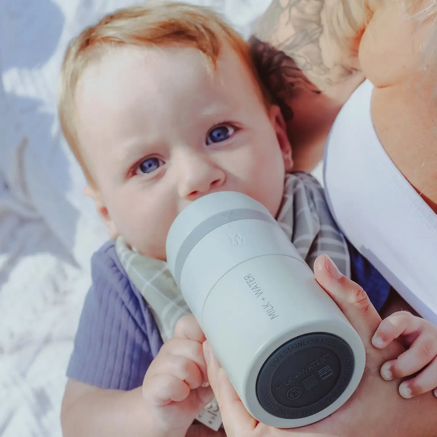 Milk & Water Medium Flow All in one Baby Bottle 9oz -Arctic White