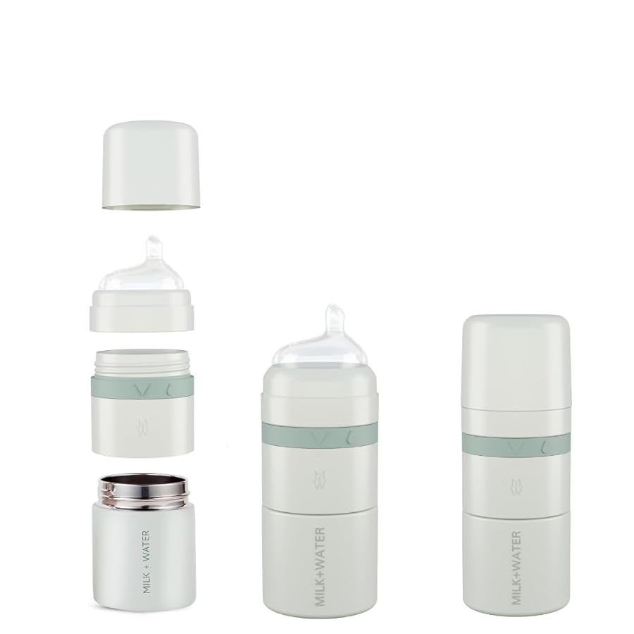 Milk & Water Medium Flow All in one Baby Bottle 9oz -Olive Green
