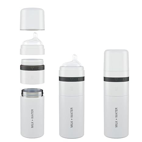 Milk & Water Fast Flow All in One Baby Bottle 9oz-Arctic White