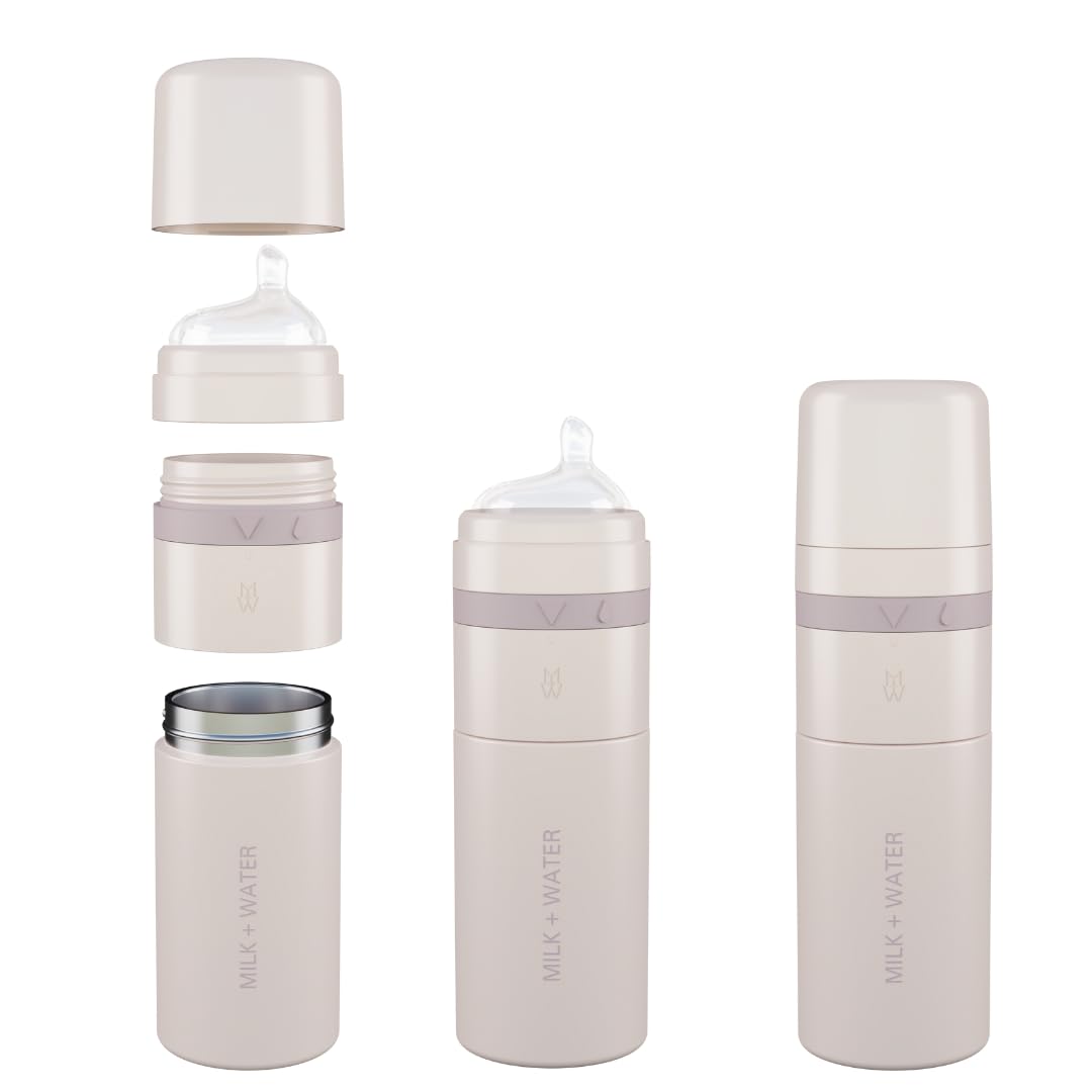Milk & Water Fast Flow All in One Baby Bottle 9oz-Dusty Pink
