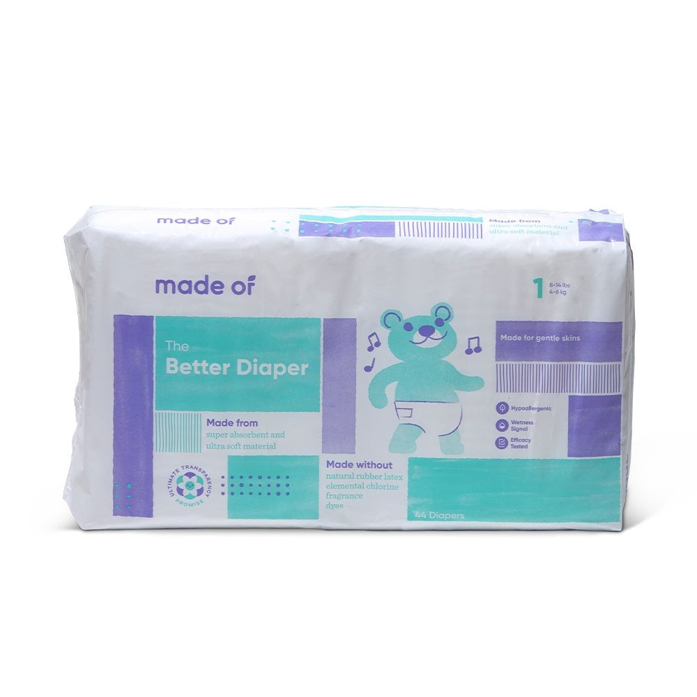 Made Of Better Baby Diaper Size 1 44 Count Made Of Yallatoys