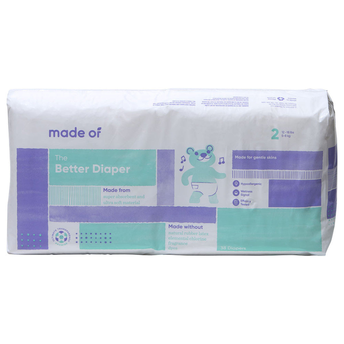 Made Of Better Baby Diaper Size 2 38 Count Made Of Yallatoys