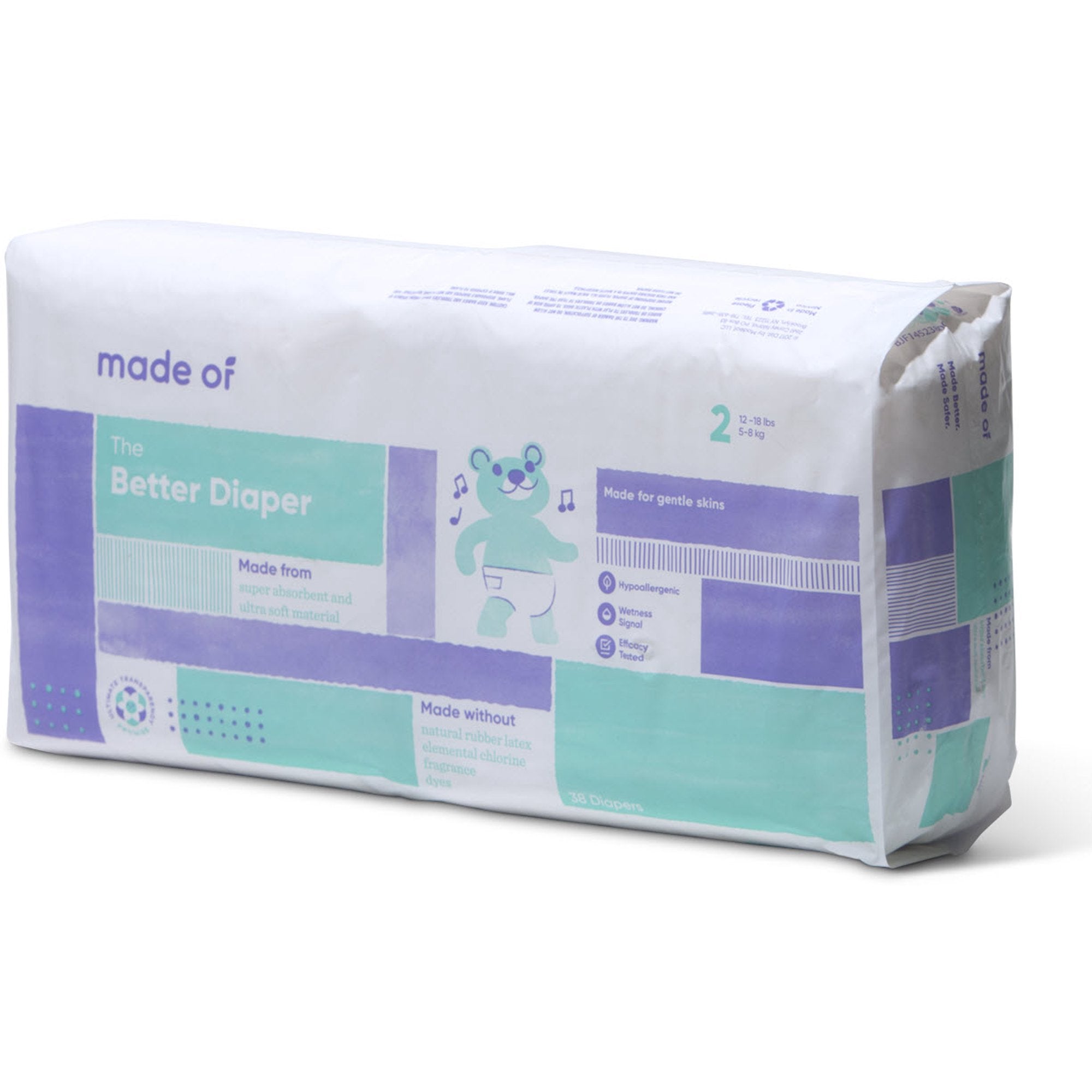 Made Of Better Baby Diaper Size 2 38 Count Made Of Yallatoys
