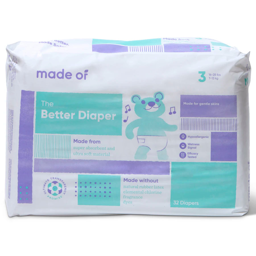 Made Of Better Baby Diaper Size 3 32 Count Made Of Yallatoys