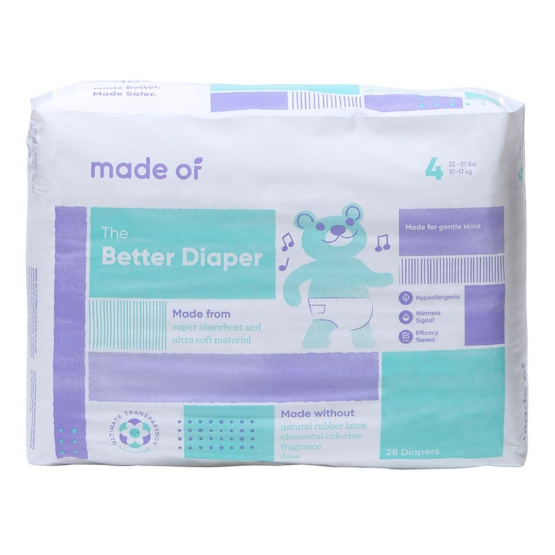 Made Of Better Baby Diaper Size 4 28 Count Made Of Yallatoys
