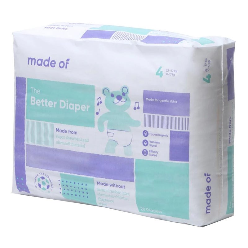 Made Of Better Baby Diaper Size 4 28 Count Made Of Yallatoys
