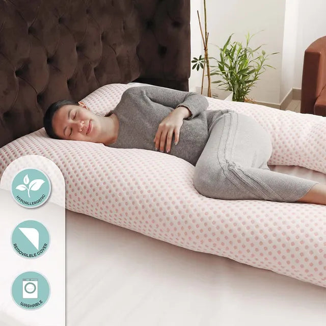 Moon Full Body Pregnancy U-Shaped Pillow Pink Moon Yallatoys